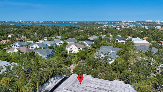 3745 Almeria Ave Unit 7S, Sarasota, FL 34239 - aerial view of property and surrounding area with a nearby body of water and nearby suburban area