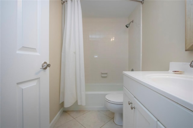 3745 Almeria Ave Unit 7S, Sarasota, FL 34239 - bathroom with shower / bath combo, vanity, tile patterned flooring, and toilet