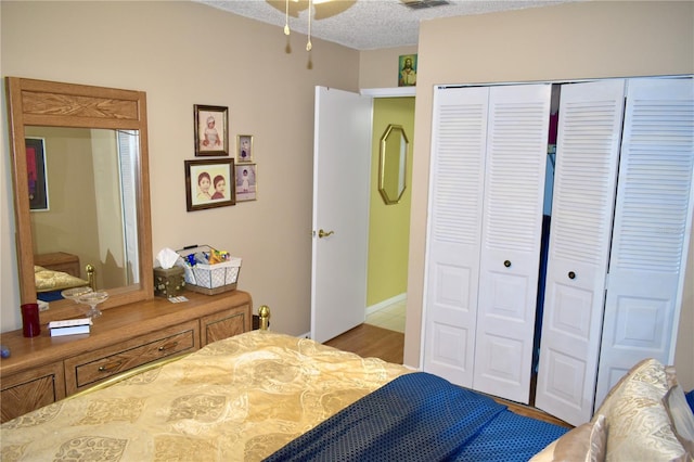 6704 Rosemary Dr, Tampa, FL 33625 - bedroom with a closet and a textured ceiling