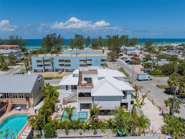 401 39th St, Holmes Beach, FL 34217 - aerial view of a nearby body of water and a pool area