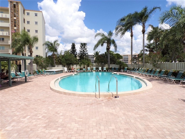 3820 Ironwood Ln Unit 104-I, Bradenton, FL 34209 - community pool featuring a patio area