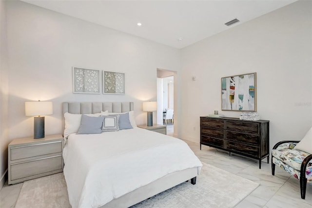 33 S Palm Ave Unit 1101, Sarasota, FL 34236 - bedroom with marble look tile flooring