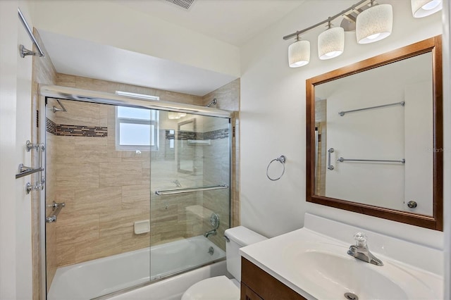 9200 Midnight Pass Rd Unit 30, Sarasota, FL 34242 - bathroom featuring vanity, enclosed tub / shower combo, and toilet