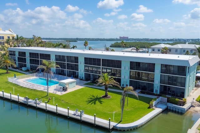 9200 Midnight Pass Rd Unit 30, Sarasota, FL 34242 - rear view of property with a water view