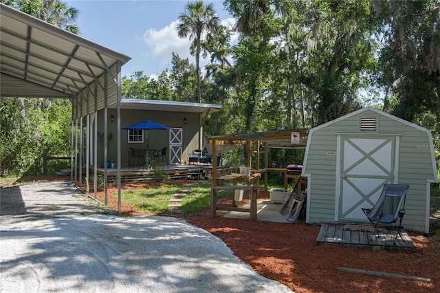 7251 Fish Farm Rd, Palmetto, FL 34221 - view of yard featuring a wooden deck