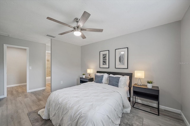 400 E Baffin Dr, Venice, FL 34293 - bedroom featuring wood finished floors and ceiling fan