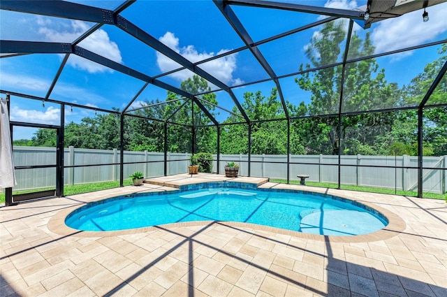 11254 82nd St E, Parrish, FL 34219 - view of swimming pool with a patio and a fenced backyard