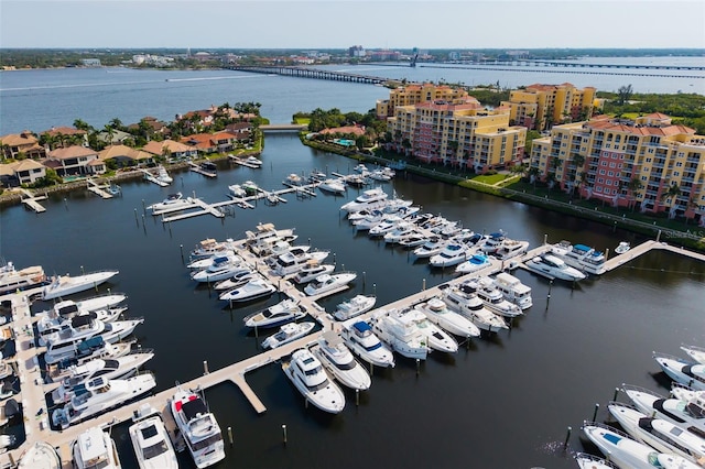 610 Riviera Dunes Way Unit 503, Palmetto, FL 34221 - drone / aerial view of a large body of water and a marina