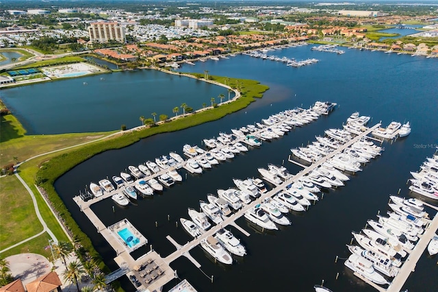 610 Riviera Dunes Way Unit 503, Palmetto, FL 34221 - bird's eye view of a marina and a nearby body of water