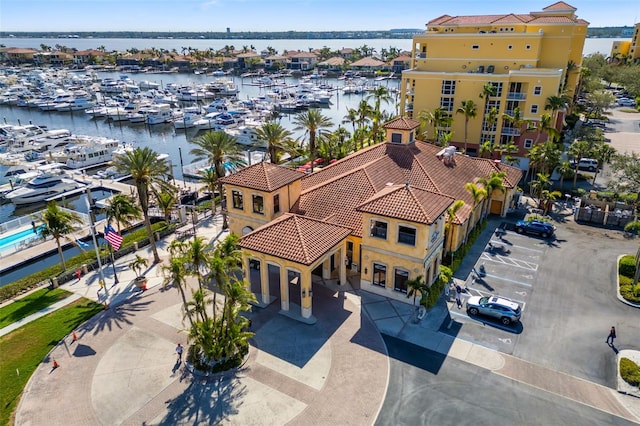610 Riviera Dunes Way Unit 503, Palmetto, FL 34221 - aerial view of numerous boat docks and a nearby body of water