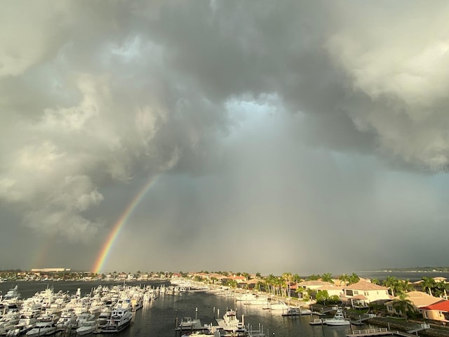 610 Riviera Dunes Way Unit 503, Palmetto, FL 34221 - water view with numerous boat docks and a dock