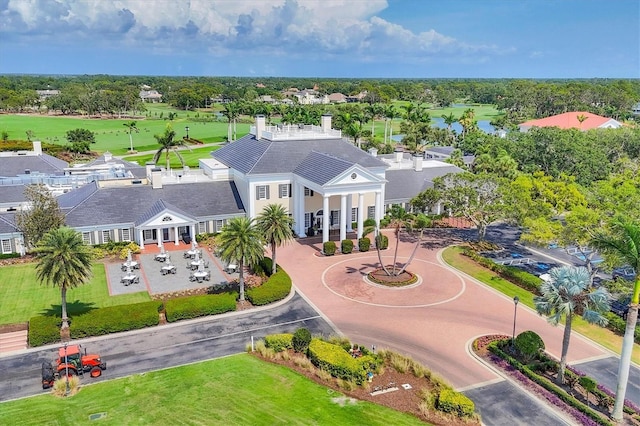 401 N Point Rd Unit 504, Osprey, FL 34229 - bird's eye view of a golf club and a large body of water