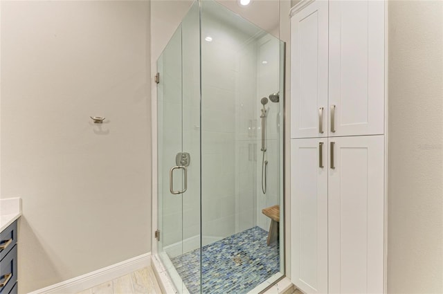 12175 Maple Ridge Dr, Parrish, FL 34219 - bathroom featuring a shower stall and vanity