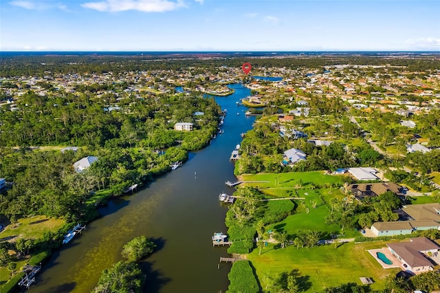 1921 Fairview Dr, Englewood, FL 34223 - aerial view of property and surrounding area featuring a large body of water and nearby suburban area