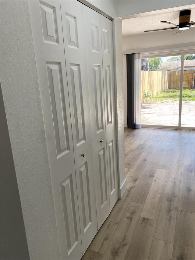 1947 Los Lomas Dr, Clearwater, FL 33763 - hall with a textured wall and wood finished floors