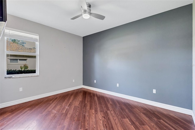 15006 21st Ave E, Bradenton, FL 34212 - spare room featuring ceiling fan, dark wood finished floors, and baseboards