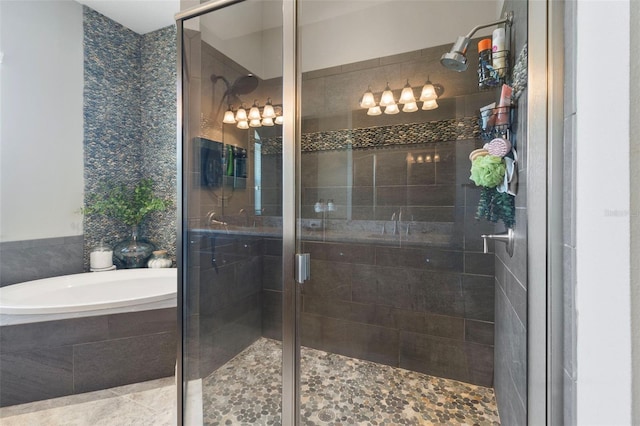 2350 Virgil Hall Rd, Lithia, FL 33547 - full bathroom with a garden tub and a stall shower
