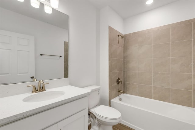 5213 Patano Loop, Palmetto, FL 34221 - full bath featuring vanity, toilet, shower / tub combination, and recessed lighting