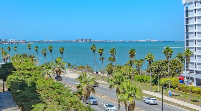 688 Golden Gate Pt Unit 201, Sarasota, FL 34236 - water view with nearby urban area
