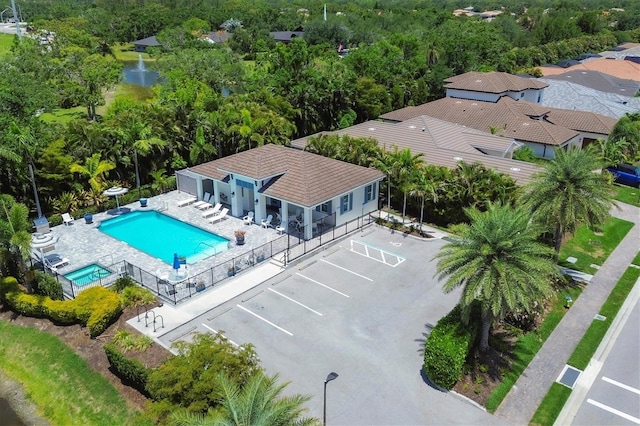 8020 Clearwater Ct, Sarasota, FL 34241 - bird's eye view of a pool area