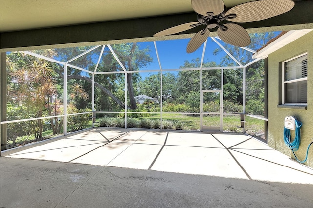 135 Tall Trees Ct, Sarasota, FL 34232 - unfurnished sunroom featuring ceiling fan and healthy amount of natural light