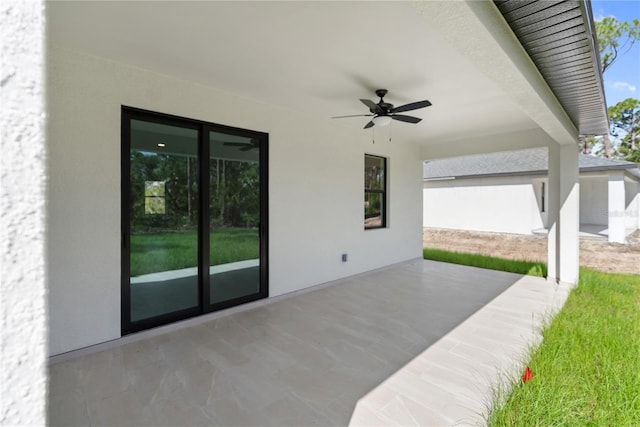 2638 Hagerick Ln, North Port, FL 34288 - view of patio with ceiling fan