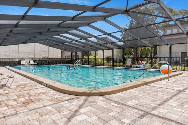 4475 Sandner Dr, Sarasota, FL 34243 - community pool with a patio area and glass enclosure
