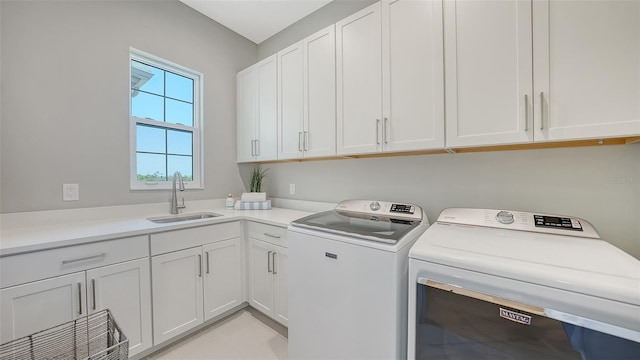 7838 Bowspirit Way, Lakewood Ranch, FL 34202 - washroom featuring washing machine and clothes dryer and cabinet space