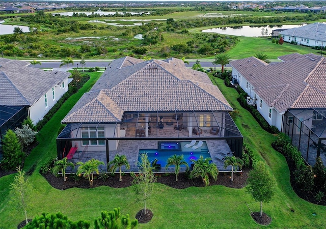 7838 Bowspirit Way, Lakewood Ranch, FL 34202 - aerial perspective of suburban area with a large body of water