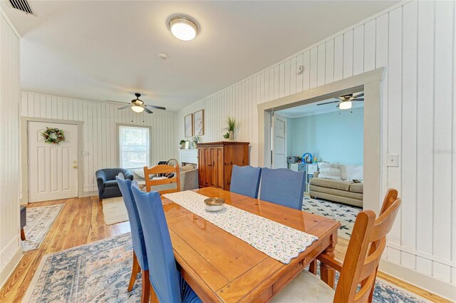 2509 8th Ave W, Bradenton, FL 34205 - dining room with a ceiling fan and light wood-type flooring