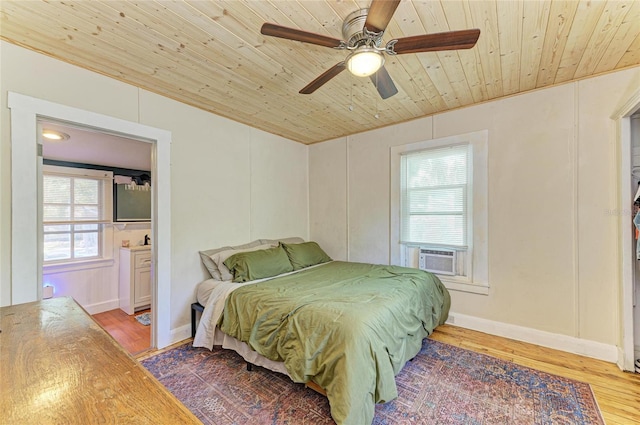2509 8th Ave W, Bradenton, FL 34205 - bedroom featuring wood finished floors, wooden ceiling, and ceiling fan