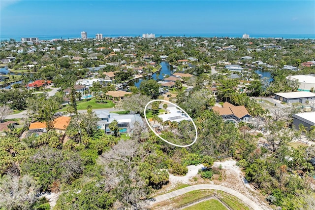 5223 Shadow Lawn Dr, Sarasota, FL 34242 - aerial view of residential area with a nearby body of water