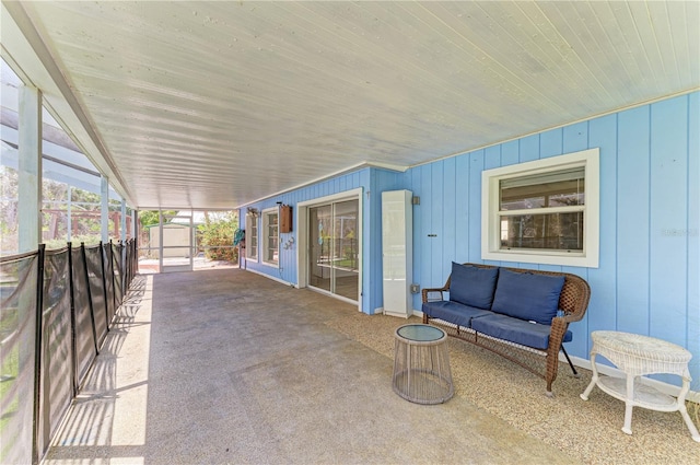 5223 Shadow Lawn Dr, Sarasota, FL 34242 - view of patio / terrace featuring an outdoor hangout area