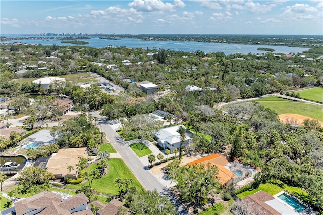 5223 Shadow Lawn Dr, Sarasota, FL 34242 - aerial view of residential area featuring a large body of water