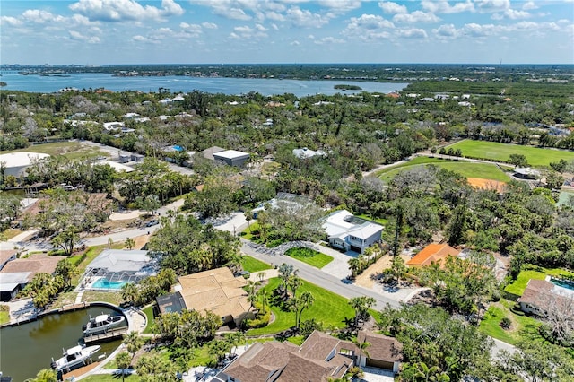 5223 Shadow Lawn Dr, Sarasota, FL 34242 - aerial view of residential area featuring a large body of water