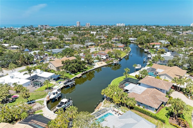 5223 Shadow Lawn Dr, Sarasota, FL 34242 - aerial view of residential area featuring a large body of water