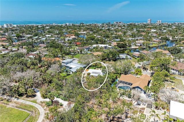 5223 Shadow Lawn Dr, Sarasota, FL 34242 - aerial view of residential area with a large body of water