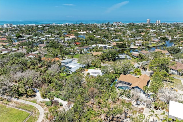 5223 Shadow Lawn Dr, Sarasota, FL 34242 - aerial view of property and surrounding area with a nearby body of water and nearby suburban area