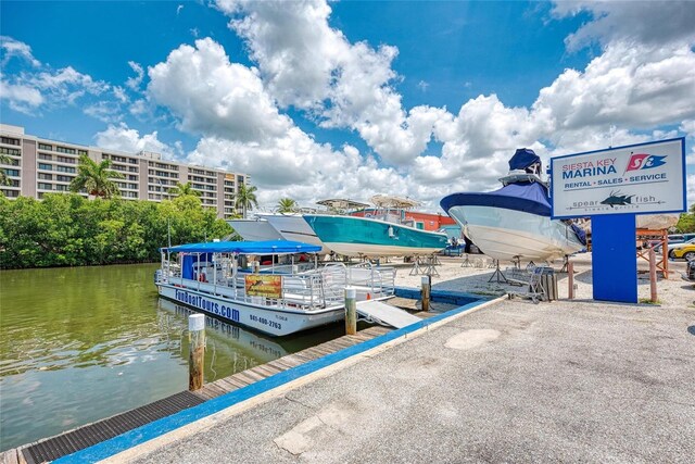 5223 Shadow Lawn Dr, Sarasota, FL 34242 - dock area with a water view