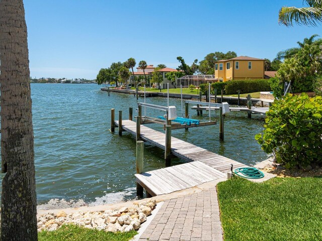 7614 Peninsular Dr, Sarasota, FL 34231 - dock area featuring a water view