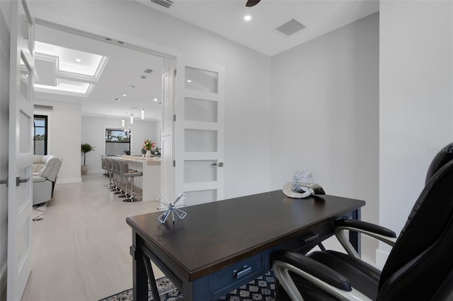 805 Padua Ct, Nokomis, FL 34275 - home office featuring recessed lighting