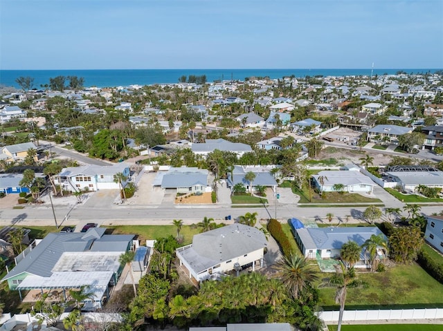 221 85th St, Holmes Beach, FL 34217 - aerial perspective of suburban area with a nearby body of water