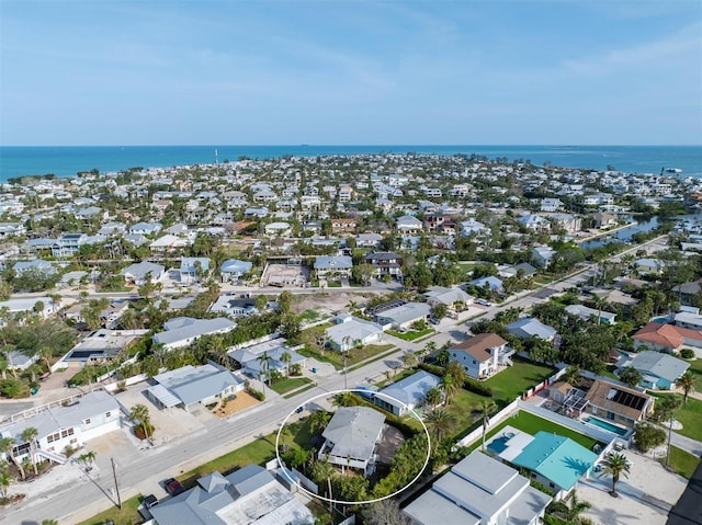 221 85th St, Holmes Beach, FL 34217 - aerial view of residential area with a large body of water