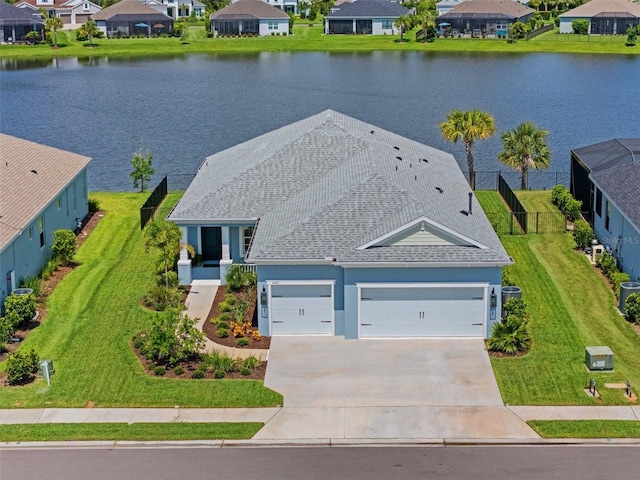 4407 Big Woods Way, Parrish, FL 34219 - aerial view of residential area with a large body of water