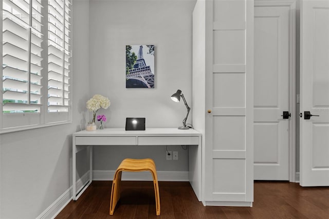 4407 Big Woods Way, Parrish, FL 34219 - office featuring dark wood-type flooring and baseboards