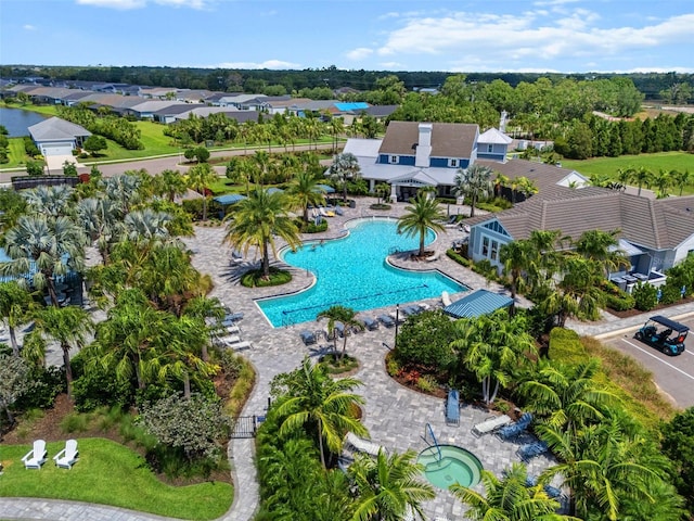 4407 Big Woods Way, Parrish, FL 34219 - aerial view of residential area featuring a pool