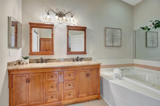 4322 Concert St, Port Charlotte, FL 33948 - full bathroom featuring double vanity and a whirlpool tub