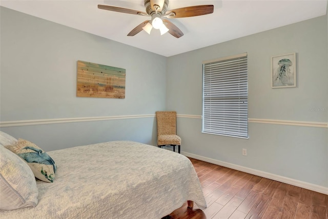 4322 Concert St, Port Charlotte, FL 33948 - bedroom featuring wood finished floors, baseboards, and a ceiling fan