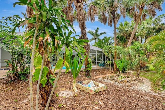 4322 Concert St, Port Charlotte, FL 33948 - view of yard with a lanai