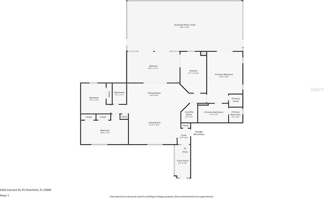 4322 Concert St, Port Charlotte, FL 33948 - room layout